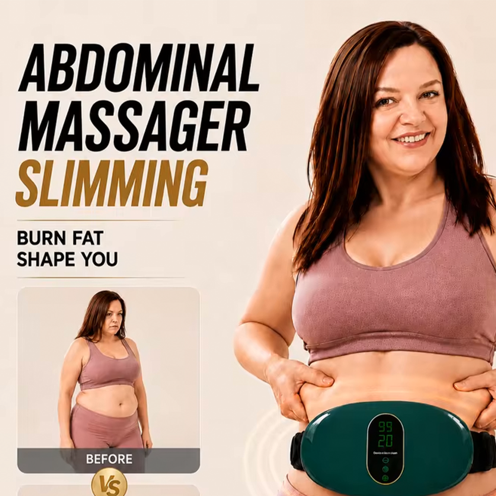 Slimming Machine for Women, Electric Abdominal Fat Burner, Anti-Cellulite Massage Belt, Body Shaping & Belly Fat Removal