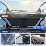 Car Windshield Sun Shade For Mitsubishi Outlander EX Pajero Sunshade Sun Visor Protector Blocks UV Rays Summer Car Accessories