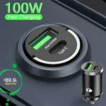 100W Dual USB Type-C PD Car Charger Fast Charging Adapter